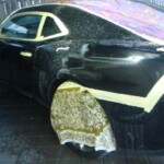 Photographs of a 2014 Chevrolet Camaro that was in an accident and repaired by Elite Paint & Body Shop in West Palm Beach Florida